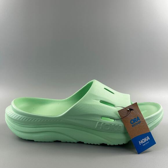 Hoka Ora Recovery Slide 3 Men Size 11 Green Comfort Sandals 1135061 LGLGL NEW - Picture 1 of 6